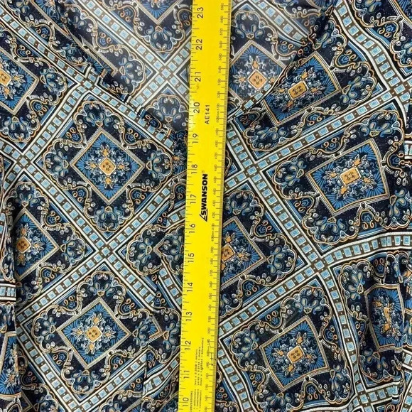 VTG Altar'd State Top S Paisley Print Sheer Bell Sleeve Cottagecore Medieval - Picture 10 of 12